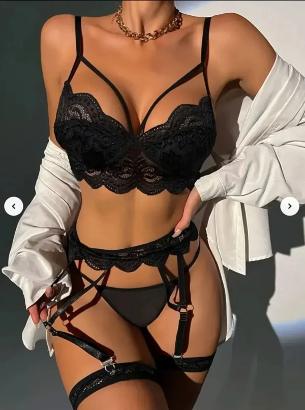 Erotic Sexy Lace Bra And Panty Set Underwear Transparent Bra Exotic Sets Sexy Thong Woman Porn Fancy Sensual Luxury Lingerie 4