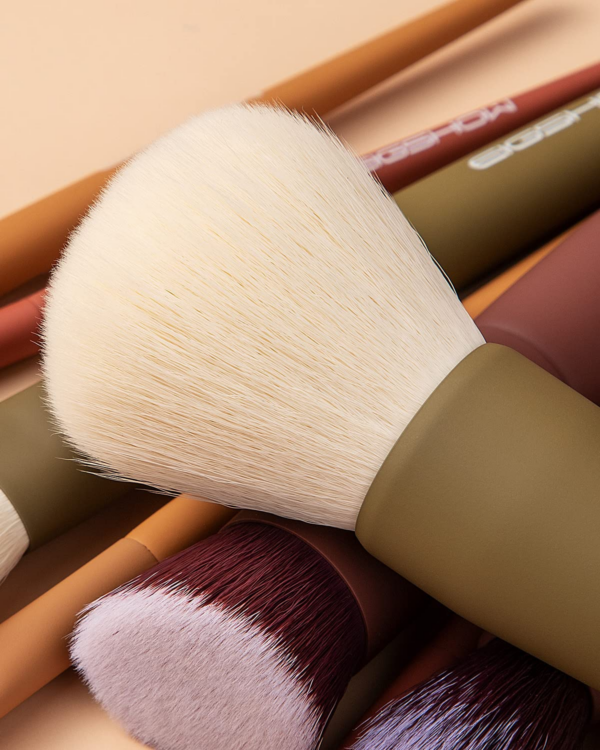 Make up Pinsel, EIGSHOW 5 Farben Kabuki Reise Make up Pinsel Set Mit Extraweichen Synthetischen Fasern Für Puder Rouge Concealer Zum Konturieren Und Hervorheben Von Anwendungen - Vegan - Image 5