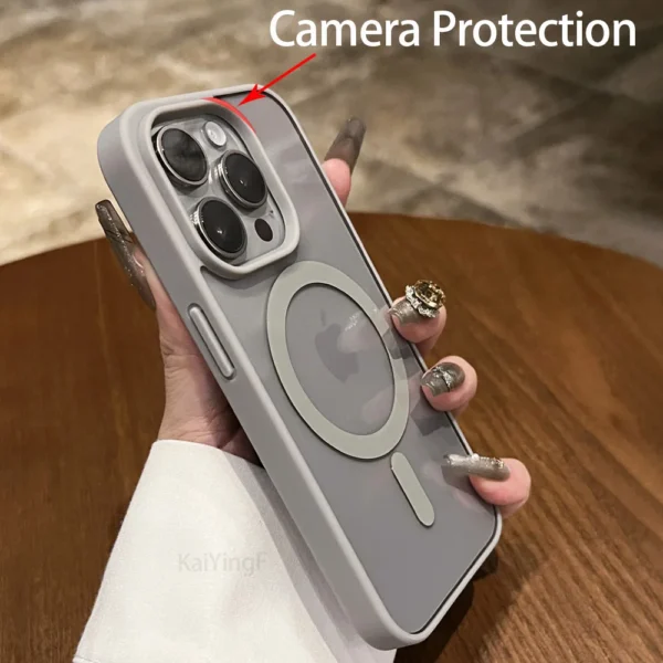 Luxury Magsafe Transparent Case For iPhone 16 15 14 13 12 11 Pro XS XR Max Mini Plus Magnetic Wireless Charge Cases Cover 2
