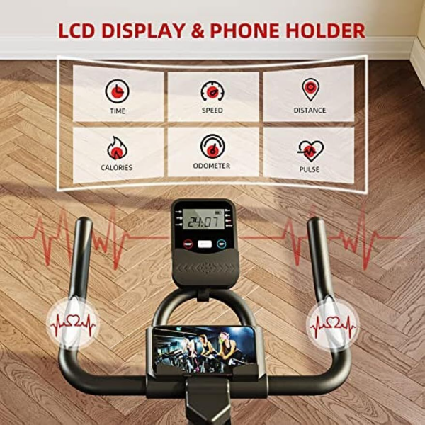 Heimtrainer LCD Indoor Cycling Fitness Bike Fahrrad Trimmrad Hometrainer 150 Kg - Image 6