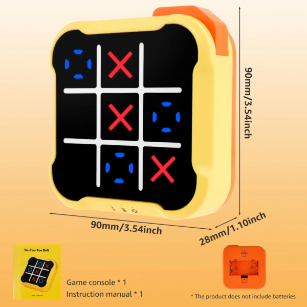 Electronic Tic Tac Toe Game for Kids and Adults - Portable Memory Training Noughts and Crosses Travel Game - Image 7