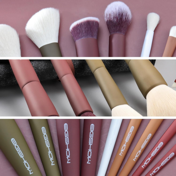 Make up Pinsel, EIGSHOW 5 Farben Kabuki Reise Make up Pinsel Set Mit Extraweichen Synthetischen Fasern Für Puder Rouge Concealer Zum Konturieren Und Hervorheben Von Anwendungen - Vegan - Image 7