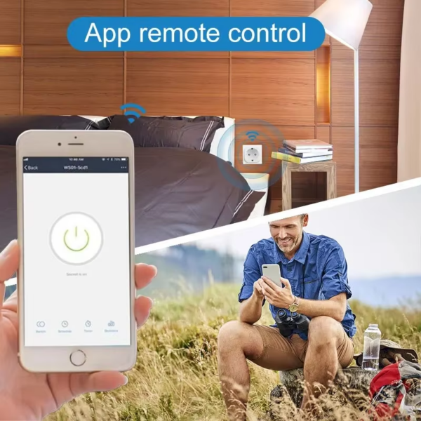 Tuya Smart Home Socket Wifi 20A EU Plug Outlet Remote Control Timer Power Monitor Support Voice Google Home Alexa - Image 5
