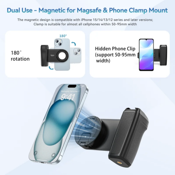 MA35 Phone Selfie Booster Handle Grip Bluetooth Photo Stabilizer Holder with Magsafe Shutter Release Iphone Mobile Stand - Image 3