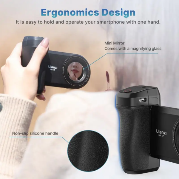 MA35 Phone Selfie Booster Handle Grip Bluetooth Photo Stabilizer Holder with Magsafe Shutter Release Iphone Mobile Stand - Image 4