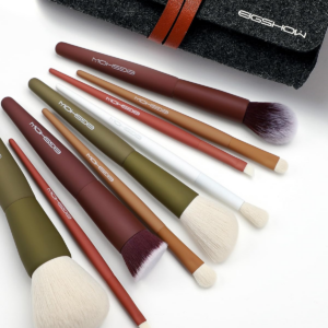 Make up Pinsel, EIGSHOW 5 Farben Kabuki Reise Make up Pinsel Set Mit Extraweichen Synthetischen Fasern Für Puder Rouge Concealer Zum Konturieren Und Hervorheben Von Anwendungen - Vegan
